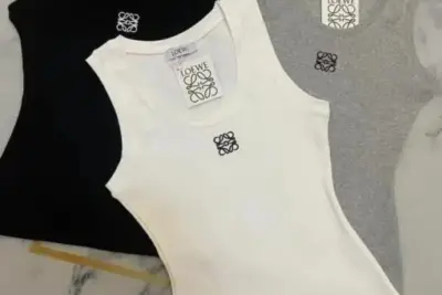 Loewe Tank Top White Black Grey