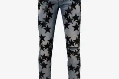 Amiri Chemist Leather Stars Jeans