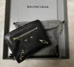 Balenciaga Classic Bizar Zip Around Wallet Black
