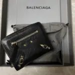 Balenciaga Classic Bizar Zip Around Wallet Black