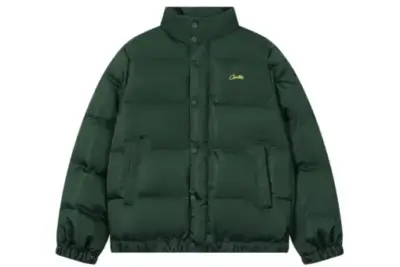 Corteiz Alcatraz Classic Hooded Down Puffer Jacket Green