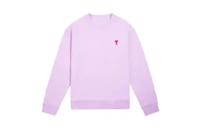Ami Paris De Coeur Long Sleeved Sweatshirt Pink
