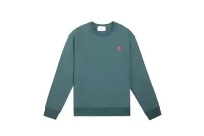 Ami Paris De Coeur Long Sleeved Sweatshirt Green