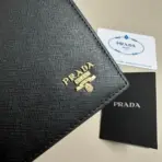 Prada Saffiano Small Wallet in Sunny Black - Image 3
