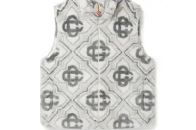 CASABLANCA Faux Fur Monogram Gilet