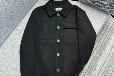 Loewe Black Workwear Jacket Wool Blend Black