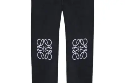 LOEWE Anagram wide-leg jeans black