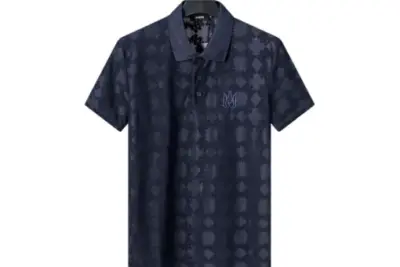 Amiri Terry Jacquard Fabric Polo Shirt Royal Blue