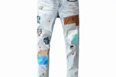 Amiri Ripped Biker Jeans White