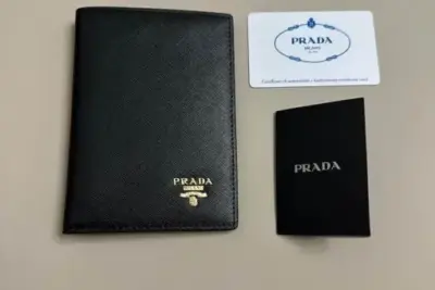 Prada Saffiano Small Wallet in Sunny Black