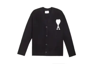 Ami Paris De Coeur wool Cardigan Black