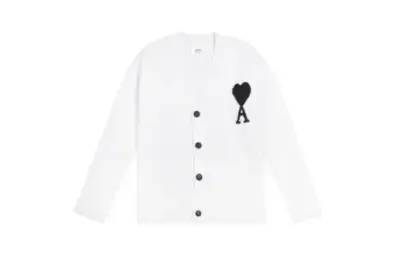 Ami Paris De Coeur wool Cardigan White