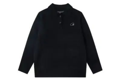 Corteiz Mohair Fuzzy Sweater Black