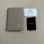 Prada Saffiano Small Wallet in Sunny Grey