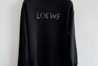 Loewe Logo Embroidery Regular Fit Sweatshirt Black