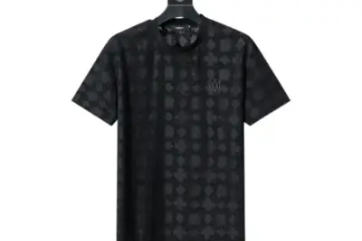 Amiri Terry Cloth Jacquard T Shirt Black