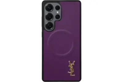 YSL Prime Purple Samsung Magsafe Design Case Gold Logo