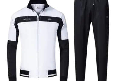 Lacoste Windbreaker Suit Classic Embroidered Tracksuit White