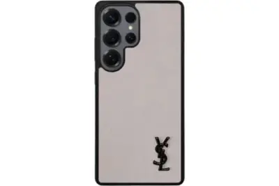 YSL Prime Beige Samsung Case Black Logo