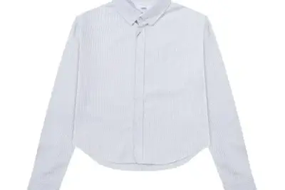Ami Paris Shirt with a Striped Pattern White