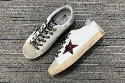Golden Goose White Leather Athletic Sneaker
