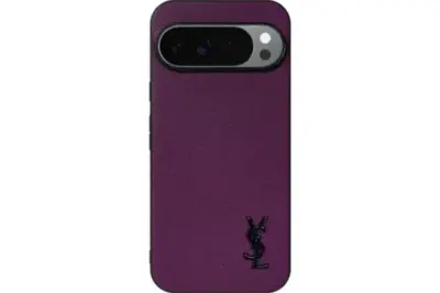 YSL Prime Purple Pixel Case Black Logo