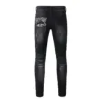 Amiri Varsity Ripped Skinny Jeans Black Gray - Image 2