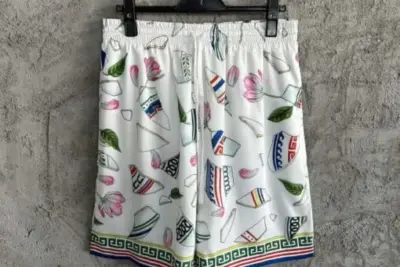 Casablanca Le Vase Brise Shorts White
