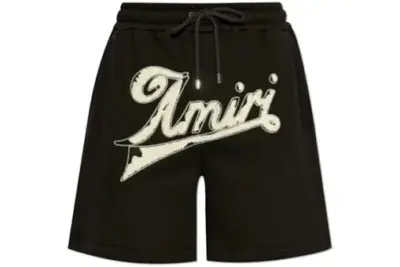 AMIRI Distressed Sweatshort Black