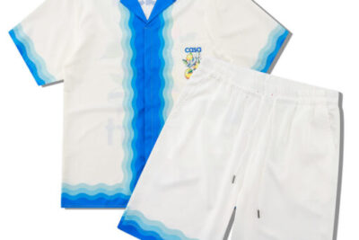 Casablanca Short Set White/ Blue