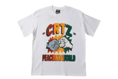 Corteiz Short Sleeved Peaceinnaworld T White