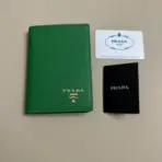 Prada Saffiano Small Wallet in Sunny Green