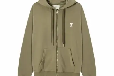 Ami Paris De Coeur Hoodie Beige