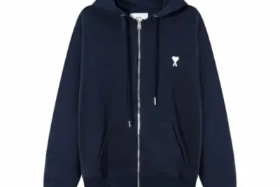 Ami Paris De Coeur Hoodie Navy Blue