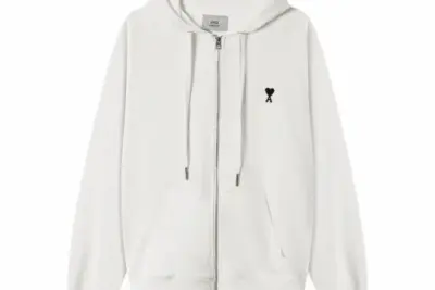 Ami Paris De Coeur Hoodie White