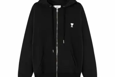 Ami Paris De Coeur Hoodie Black