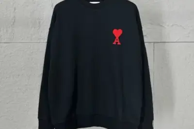 AMI Paris Ami De Cœur Sweatshirt Black M2