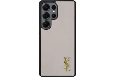 YSL Prime Beige Samsung Case Gold Logo