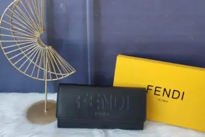 Fendi Roma Continental Wallet Leather Black