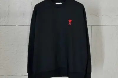 AMI Paris Ami De Cœur Sweatshirt Black M1