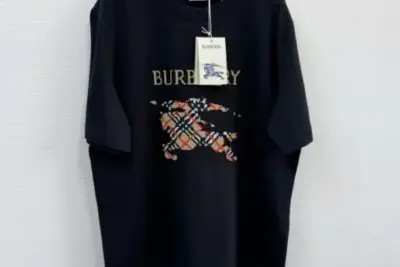 Burberry Cross Stitch EKD​ Cotton T-shirt in Black
