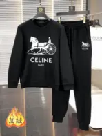 Celine Tracksuit Set Black - Image 2