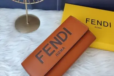 Fendi Roma Continental Wallet Leather Brown