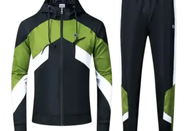 Lacoste Zip-Up Tracksuit Black/Green