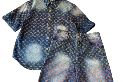 LV Monogram Short Set Fade Black