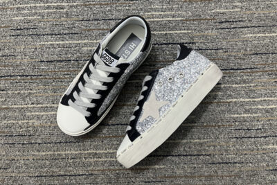 Golden Goose Hi Star Glitter Platform Sneaker Black/Grey