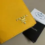 Prada Saffiano Small Wallet in Sunny Yellow - Image 3
