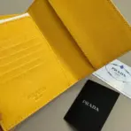 Prada Saffiano Small Wallet in Sunny Yellow - Image 2