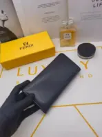 Fendi FF Diamonds Continental Wallet in Black - Image 3