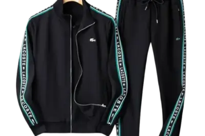 Lacoste Zip-Up Tracksuit Black